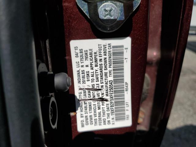 2015 HONDA CIVIC LX - 19XFB2F5XFE250543