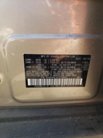 2019 SUBARU OUTBACK 2. - 4S4BSANC5K3319001