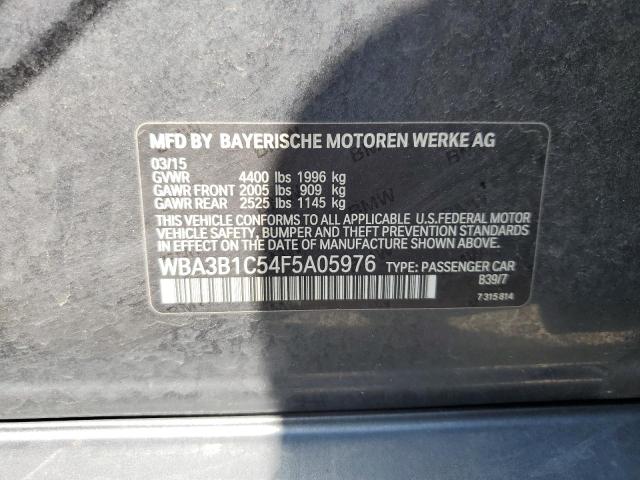 VIN WBA3B1C54F5A05976 2015 BMW 3 Series, 320 I no.12