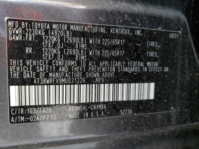 2021 TOYOTA RAV4 XLE - 4T3RWRFV9MU031326