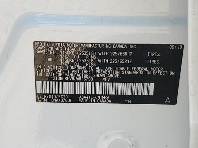 2018 TOYOTA RAV4 ADVEN - 2T3RFREV8JW816790