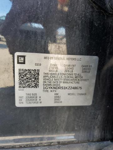 2019 CADILLAC XT5 LUXURY - 1GYKNDRS1KZ248675