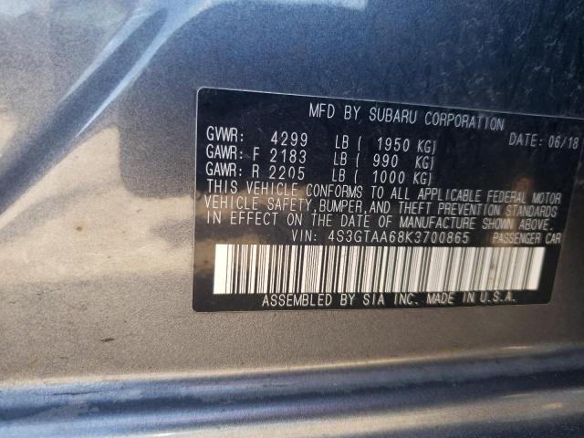 2019 SUBARU IMPREZA - 4S3GTAA68K3700865