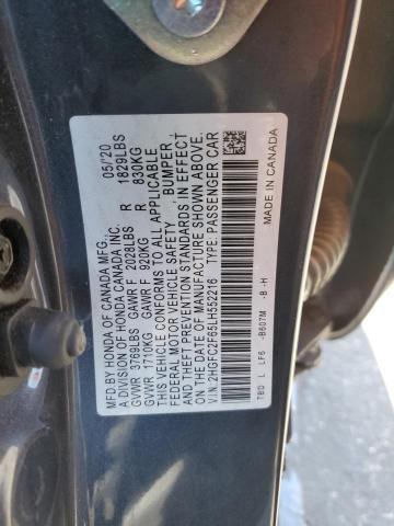 VIN 2HGFC2F65LH552216 2020 Honda Civic, LX no.12