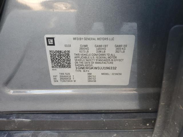 2018 CHEVROLET TRAVERSE L - 1GNERGKW3JJ196332