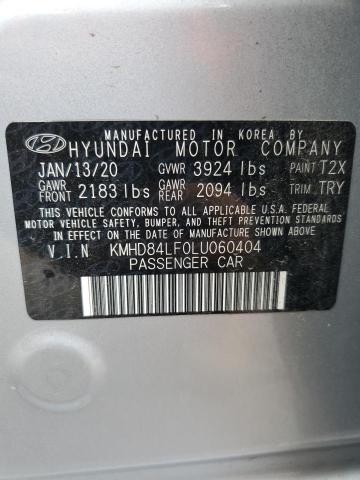 2020 HYUNDAI ELANTRA SE - KMHD84LF0LU060404