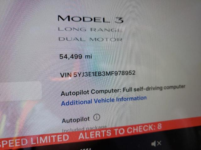2021 TESLA MODEL 3 - 5YJ3E1EB3MF978952