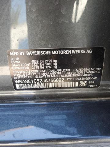 2018 BMW 330E - WBA8E1C52JA756892