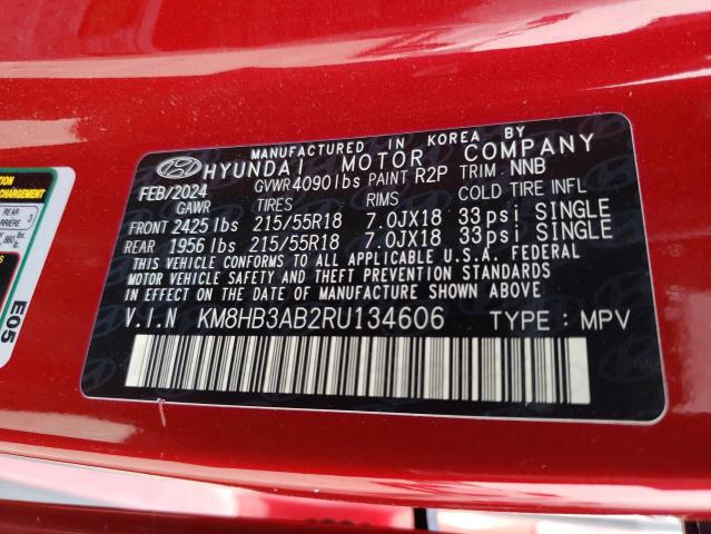 2024 HYUNDAI KONA SEL - KM8HB3AB2RU134606