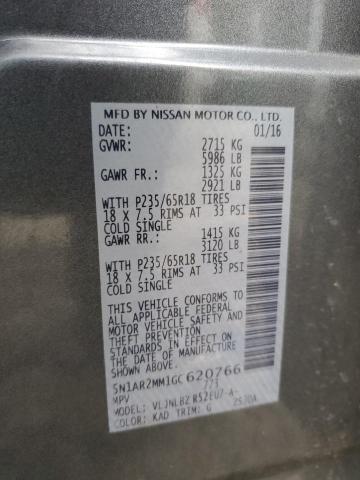 2016 NISSAN PATHFINDER - 5N1AR2MM1GC620766