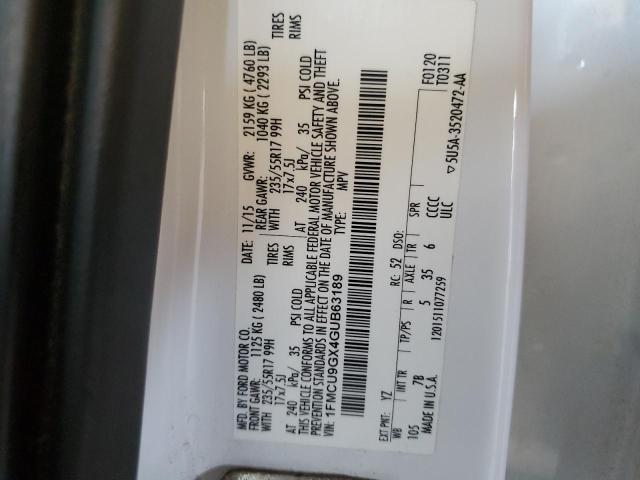 2016 FORD ESCAPE SE - 1FMCU9GX4GUB63189
