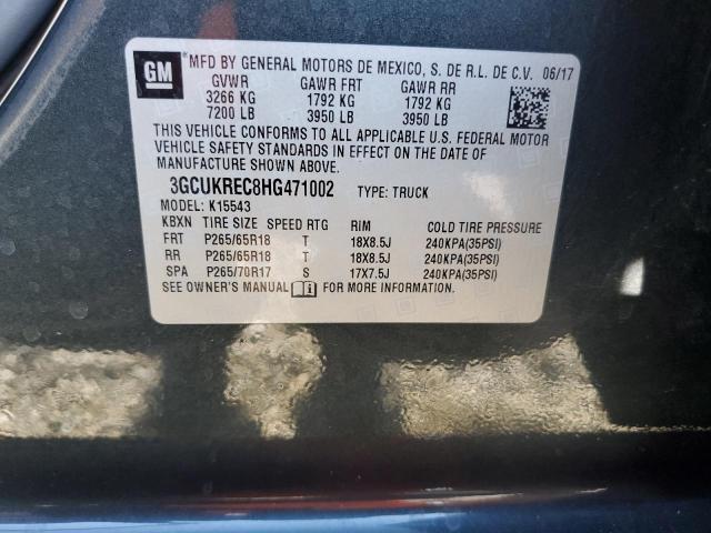2017 CHEVROLET SILVERADO - 3GCUKREC8HG471002
