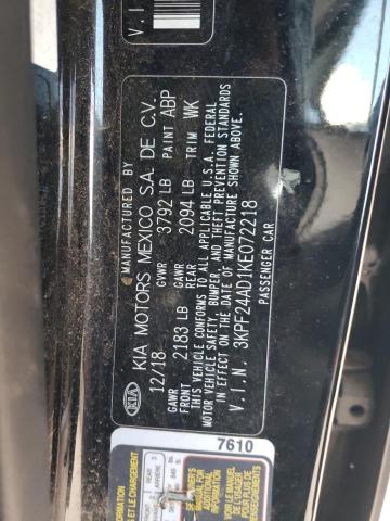 VIN 3KPF24AD1KE072218 2019 KIA Forte, FE no.12