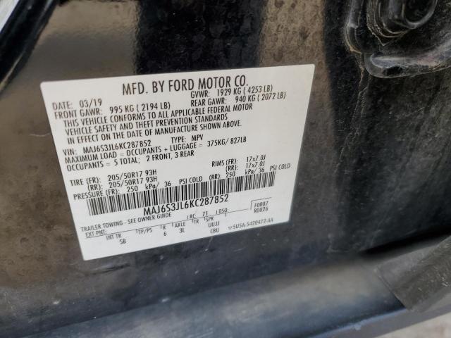 2019 FORD ECOSPORT S - MAJ6S3JL6KC287852