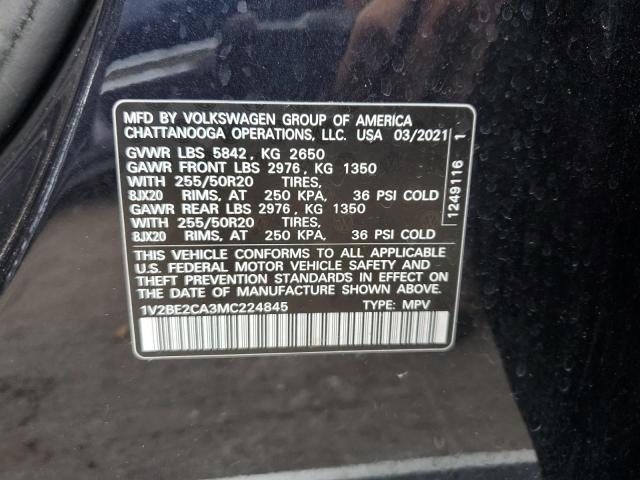 2021 VOLKSWAGEN ATLAS CROS - 1V2BE2CA3MC224845