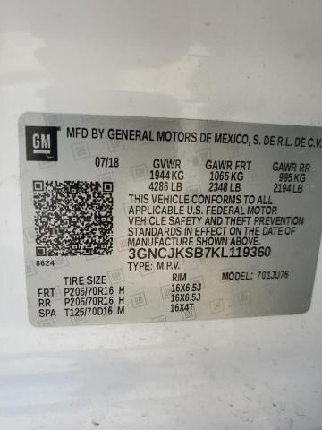 VIN 3GNCJKSB7KL119360 2019 Chevrolet Trax, LS no.13