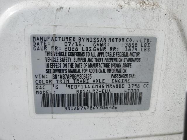 2016 NISSAN SENTRA S - 3N1AB7AP8GY308426