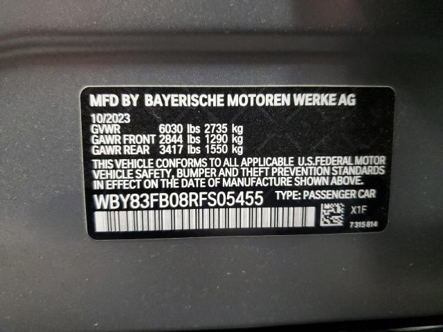 2024 BMW I4 XDRIVE WBY83FB08RFS05455