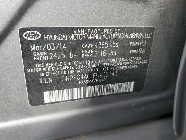 VIN 5NPEC4AC1EH906343 2014 Hyundai Sonata, SE no.12