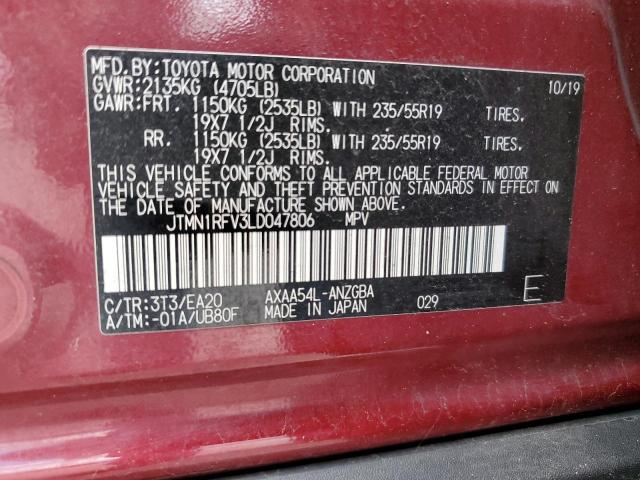 2020 TOYOTA RAV4 LIMIT - JTMN1RFV3LD047806