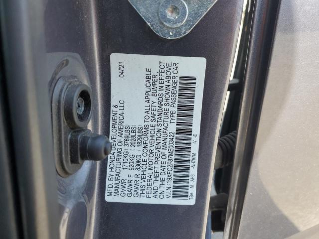 2021 HONDA CIVIC SPOR - 19XFC2F87ME003422