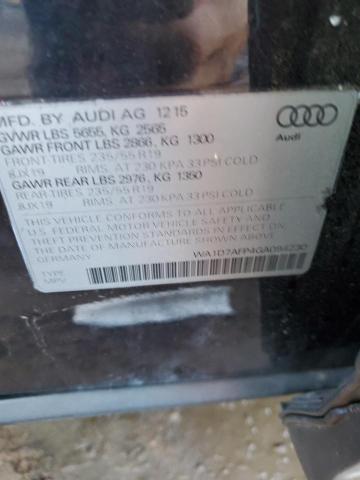 2016 AUDI Q5 PREMIUM WA1D7AFP4GA094230