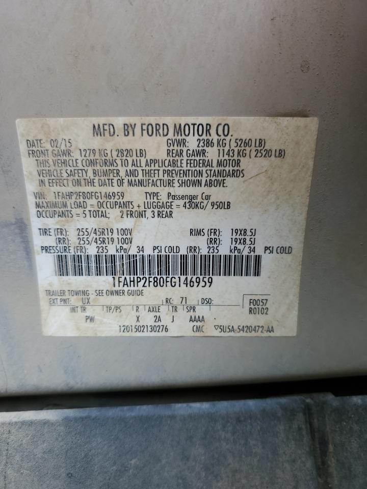 Lot #2828628096 2015 FORD TAURUS LIM