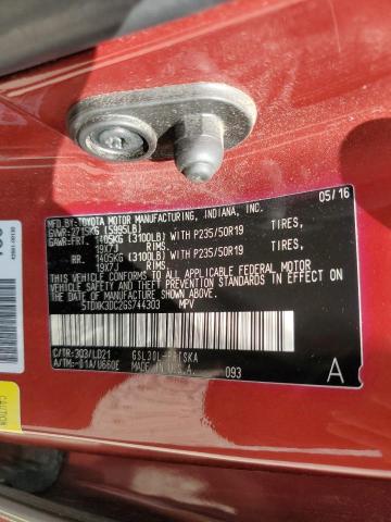 2016 TOYOTA SIENNA SE 5TDXK3DC2GS744303