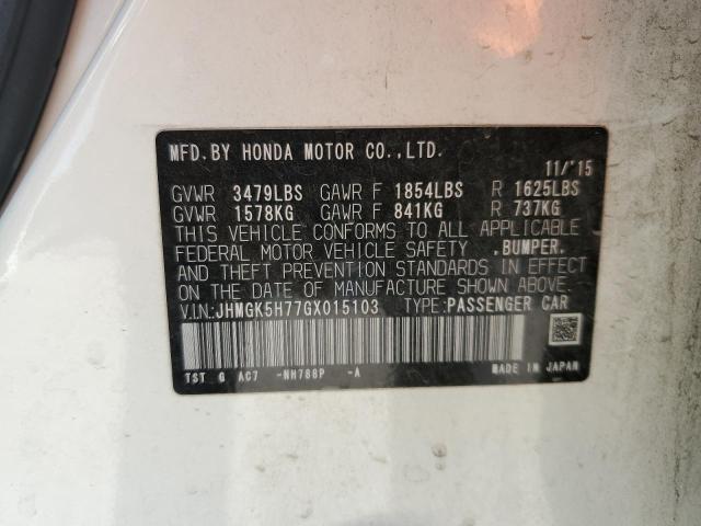 2016 HONDA FIT EX - JHMGK5H77GX015103