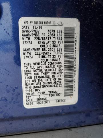 2017 NISSAN ROGUE S - JN8AT2MVXHW013722