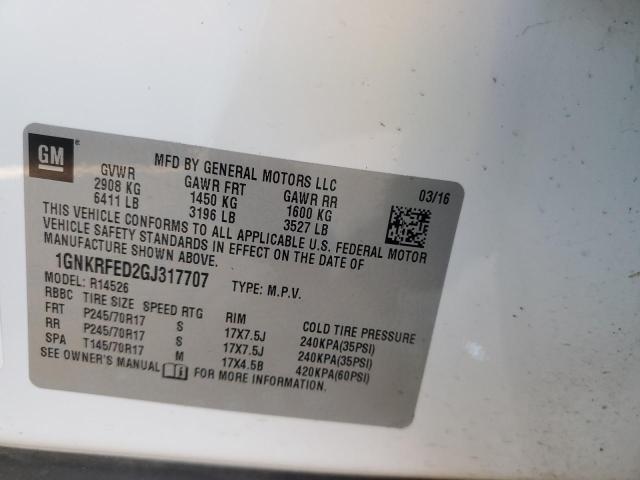 2016 CHEVROLET TRAVERSE L - 1GNKRFED2GJ317707