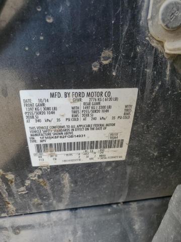 2015 FORD EXPLORER L - 1FM5K8F82FGB14931