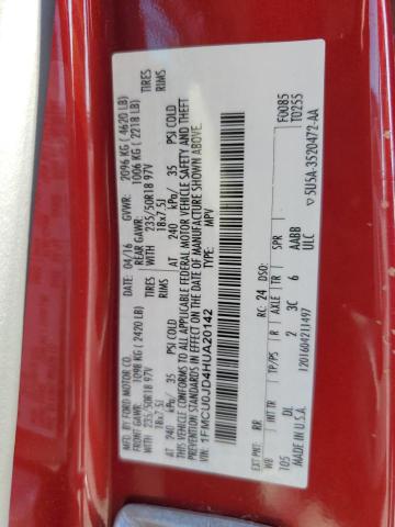 2017 FORD ESCAPE TIT - 1FMCU0JD4HUA20142