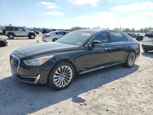 GENESIS G90 PREMIU 2018 black  gas KMHG34JAXJU041181 photo #1