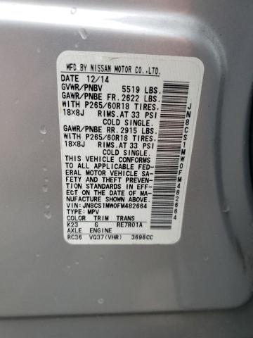 2015 INFINITI QX70 - JN8CS1MW0FM482664