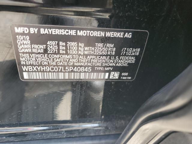 VIN WBXYH9C07L5P40845 2020 BMW X2, Sdrive28I no.13