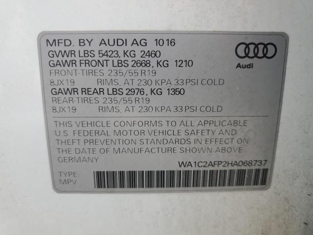 VIN WA1C2AFP2HA068737 2017 Audi Q5, Premium no.13