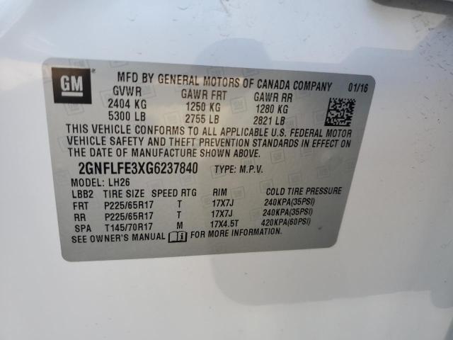 2016 CHEVROLET EQUINOX LT - 2GNFLFE3XG6237840