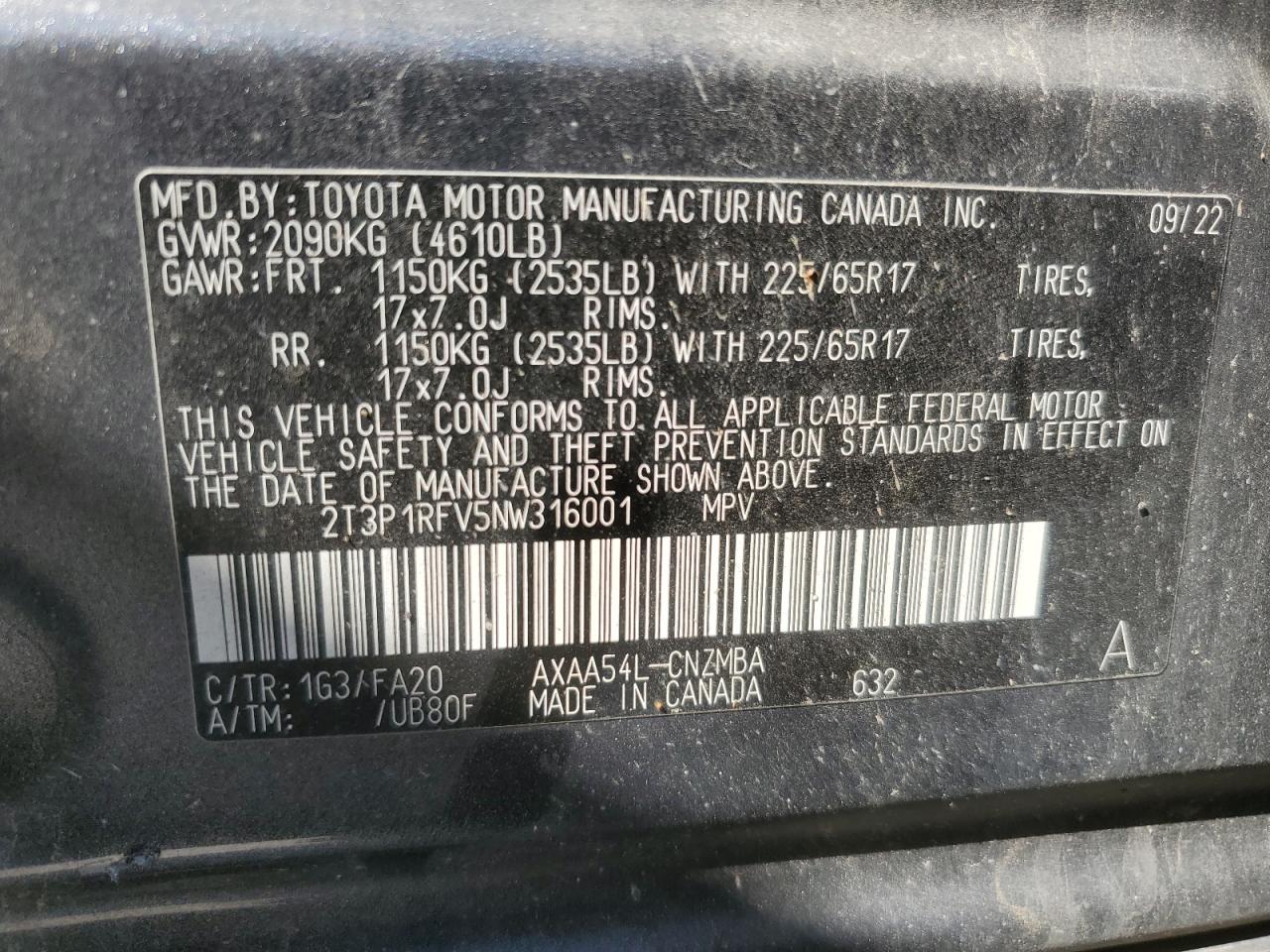 Lot #2972408407 2022 TOYOTA RAV4 XLE