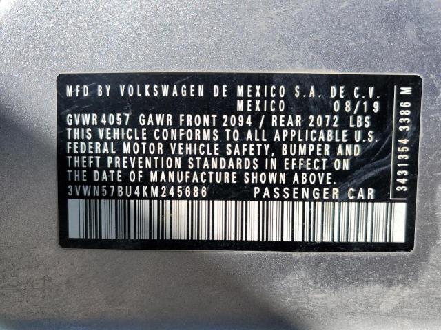 2019 VOLKSWAGEN JETTA S - 3VWN57BU4KM245686