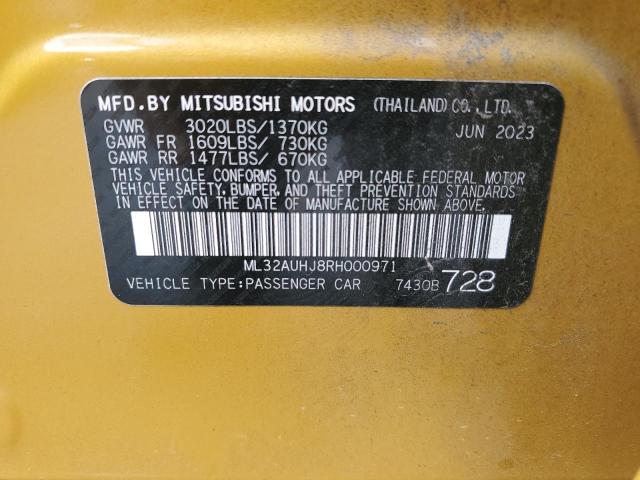 2024 MITSUBISHI MIRAGE ES - ML32AUHJ8RH000971