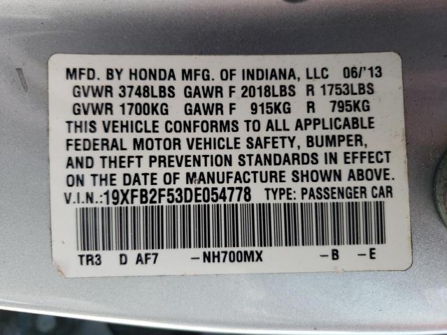 VIN 19XFB2F53DE054778 2013 Honda Civic, LX no.12