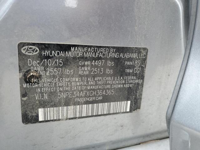 2016 HYUNDAI SONATA SPO - 5NPE34AFXGH364365