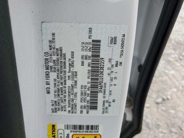 VIN 3FA6P0LU1DR382359 2013 Ford Fusion, Se Hybrid no.12