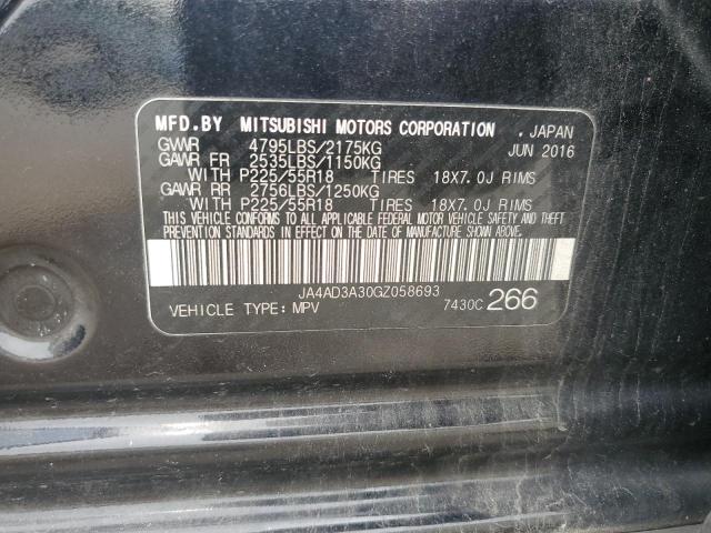 2016 MITSUBISHI OUTLANDER - JA4AD3A30GZ058693