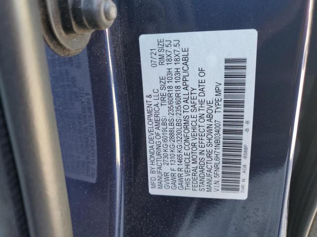 2022 HONDA ODYSSEY EX - 5FNRL6H71NB034007