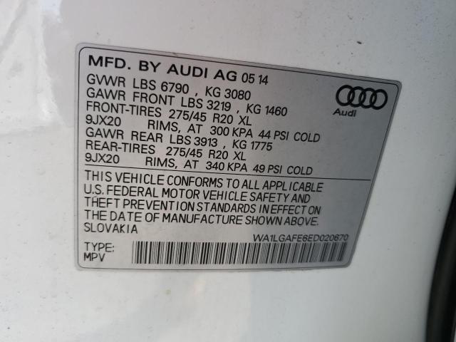 VIN WA1LGAFE6ED020670 2014 Audi Q7, Premium Plus no.13