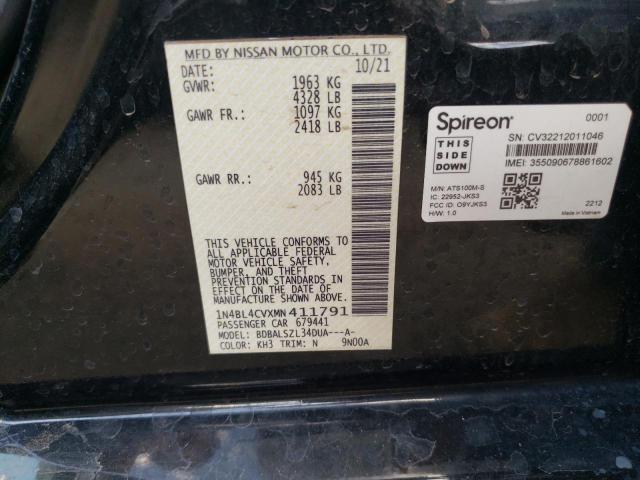 2021 NISSAN ALTIMA SR - 1N4BL4CVXMN411791