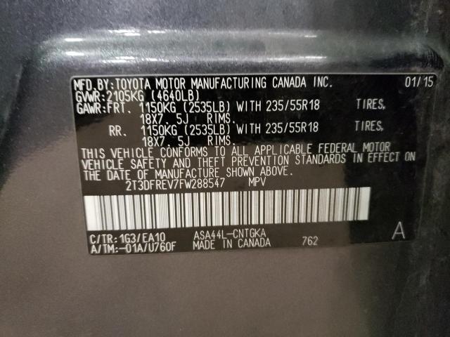 2015 TOYOTA RAV4 LIMIT - 2T3DFREV7FW288547