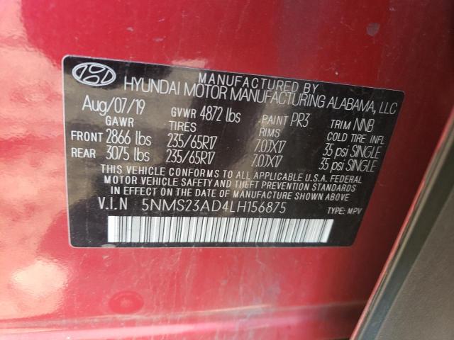 2020 HYUNDAI SANTA FE S - 5NMS23AD4LH156875